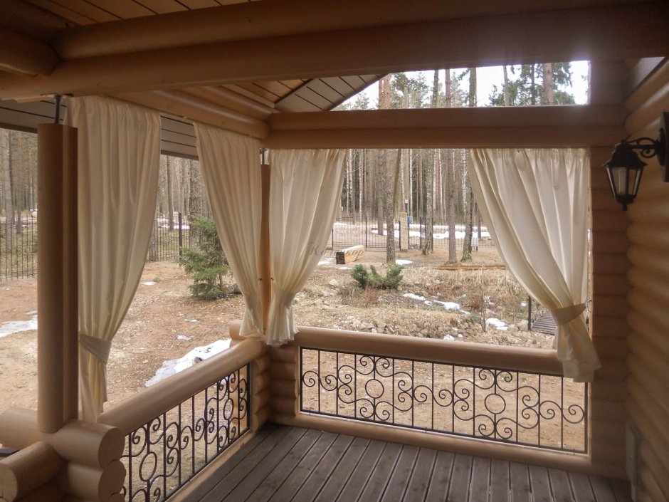 Шторы на веранду на даче