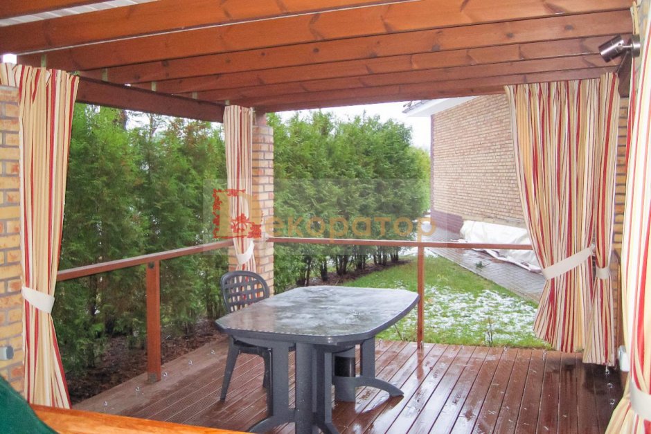 Занавески в беседку на дачу