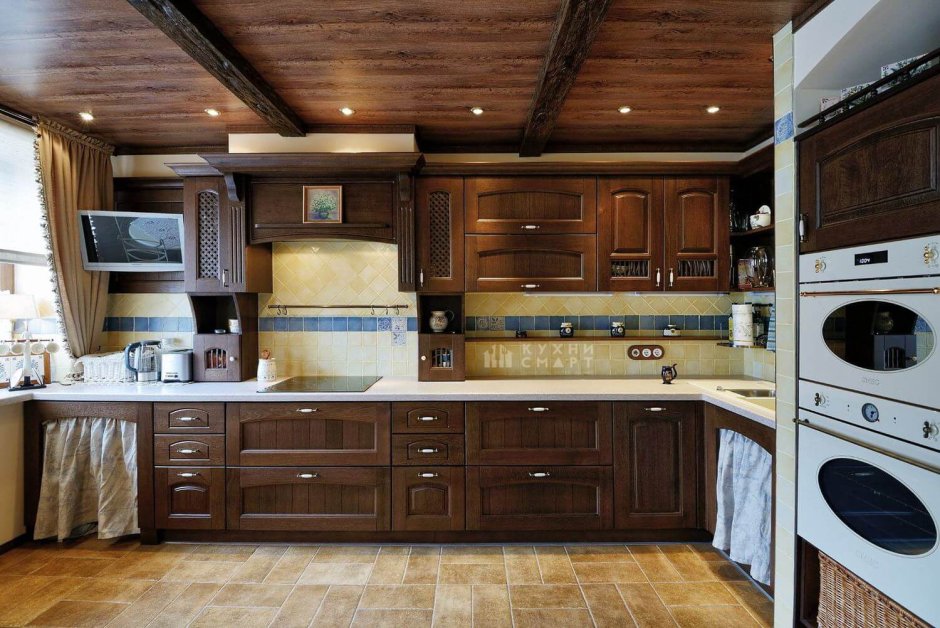 Кухни из массива в стиле Кантри Зов
