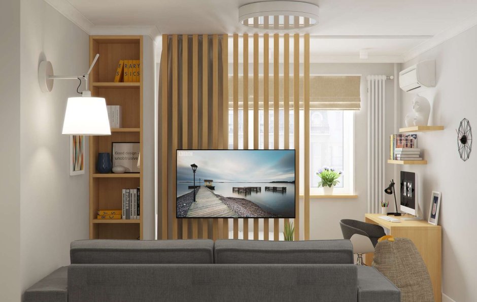 Гостиная с перегородкой