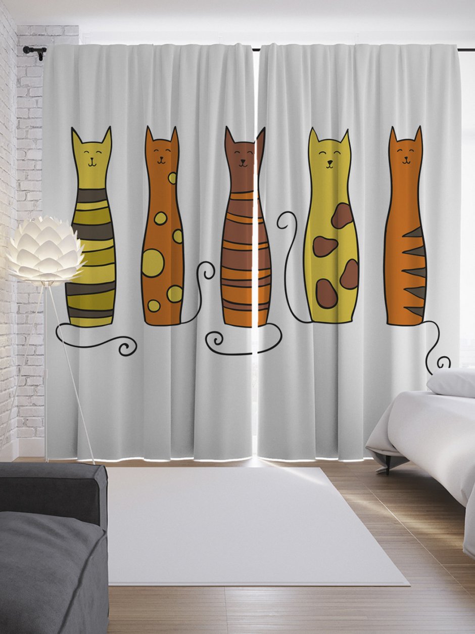 Шторы с котиками