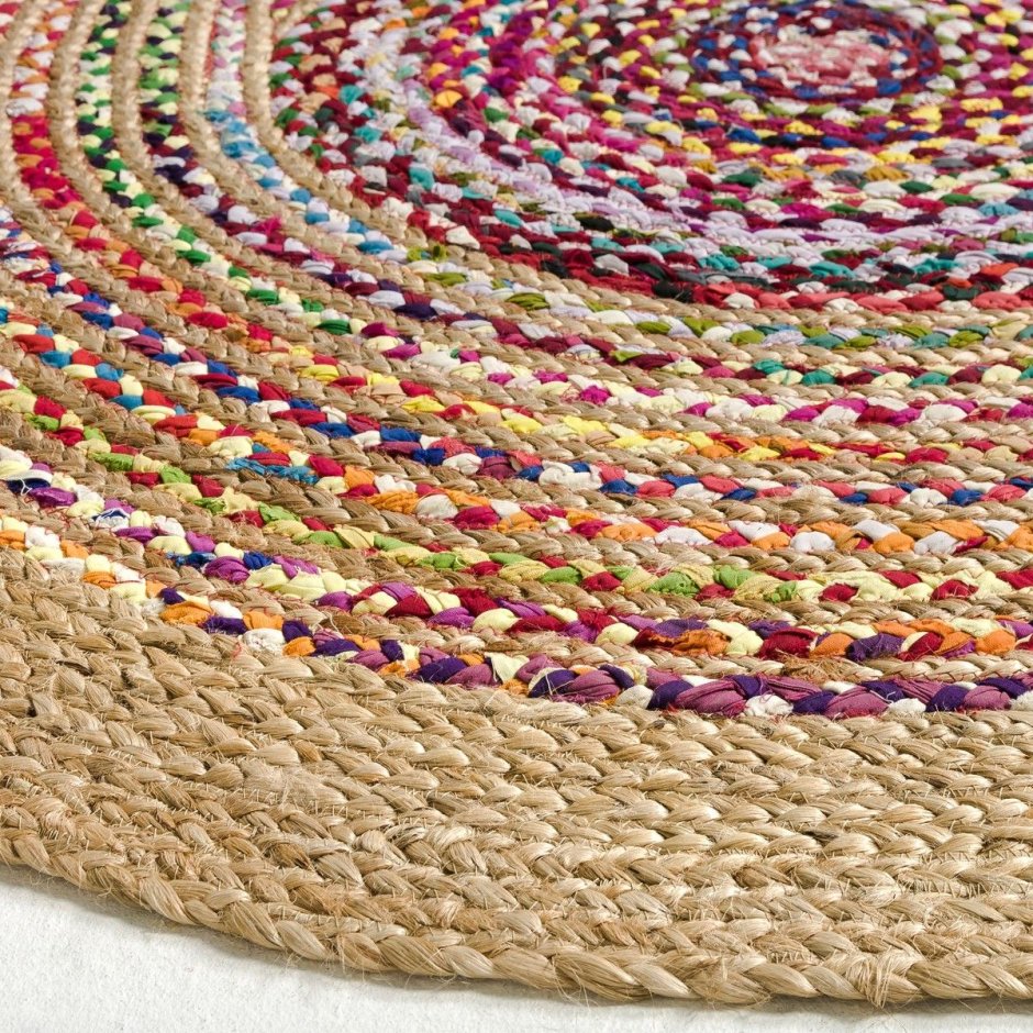 Плетеные коврики из джута