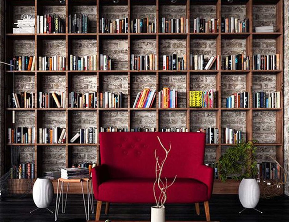 Книжный стеллаж лофт Индастриал