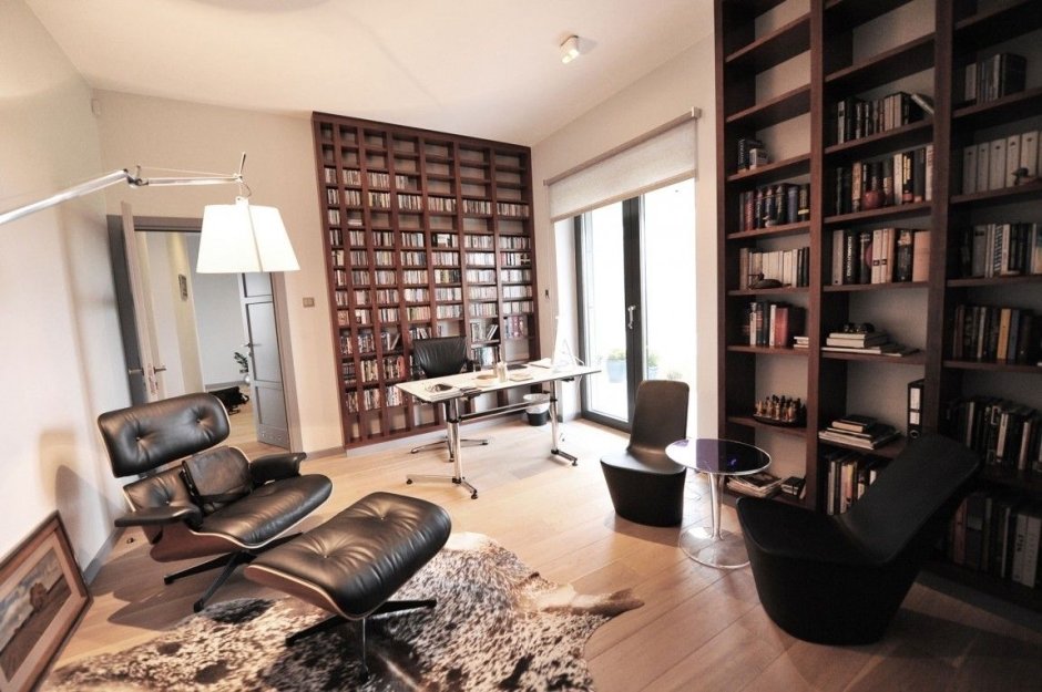 Лаунж стиль в интерьере кабинет