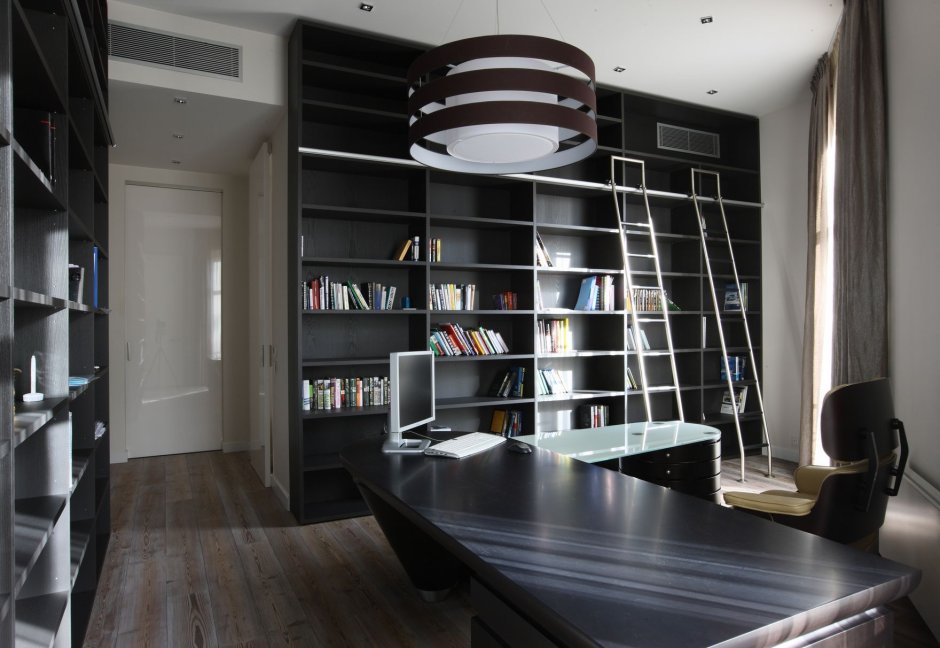 Стиль кабинет рабочий темный