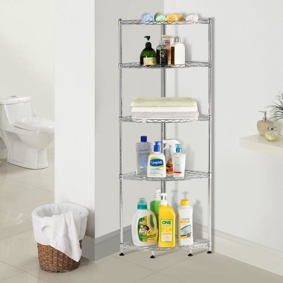 Shelf Series угловая стальная полка для ванной