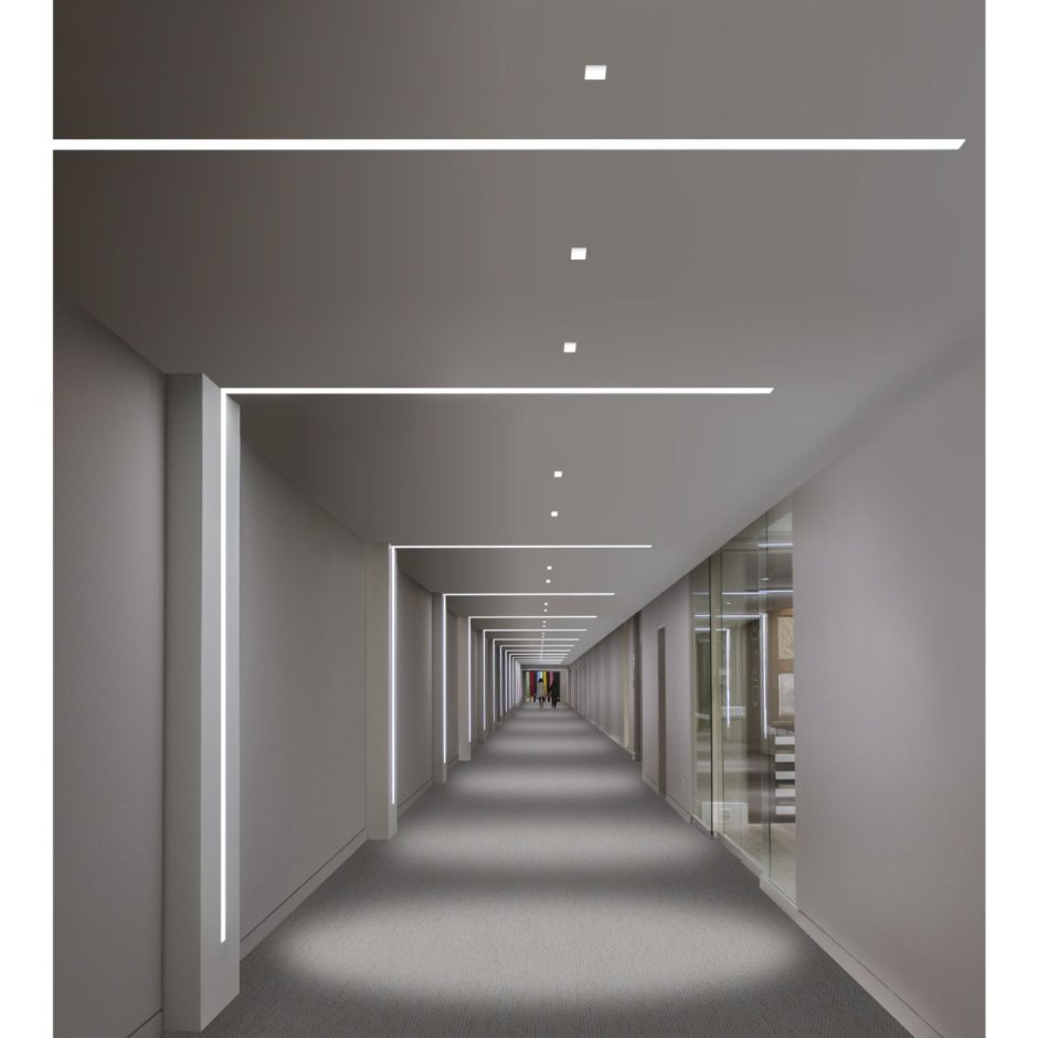 Линейное освещение в коридоре