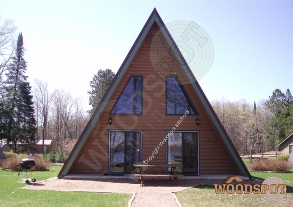Треугольный дом шалаш