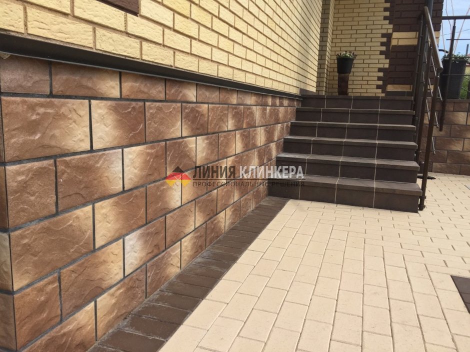 Клинкерная плитка Stroeher 8430-ks14 Kerabig Braun-bunt KS