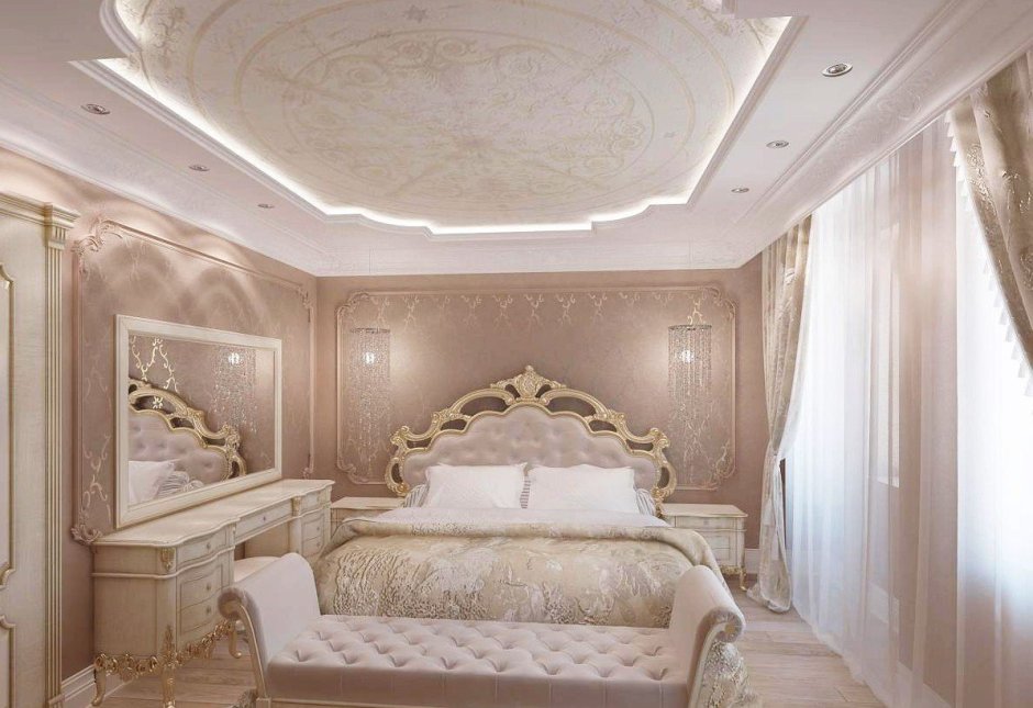 Красивые потолки классика