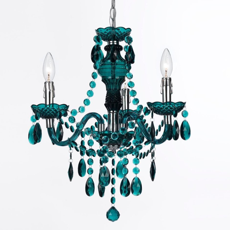 Люстра Lily Turquoise Glass Rectangle