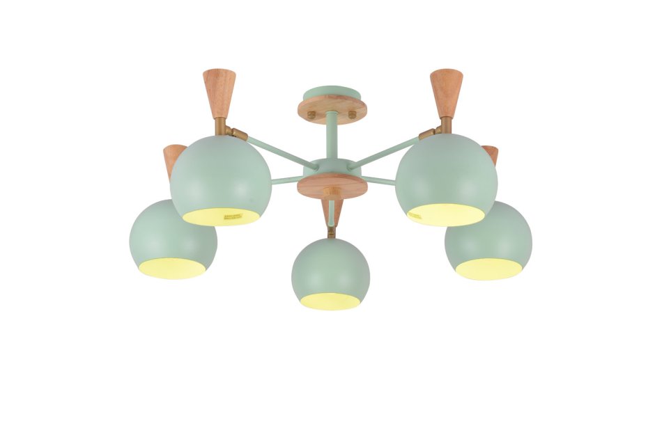 Люстра l1162-5 Morila Green 5xе27x40 Вт цвет зеленый