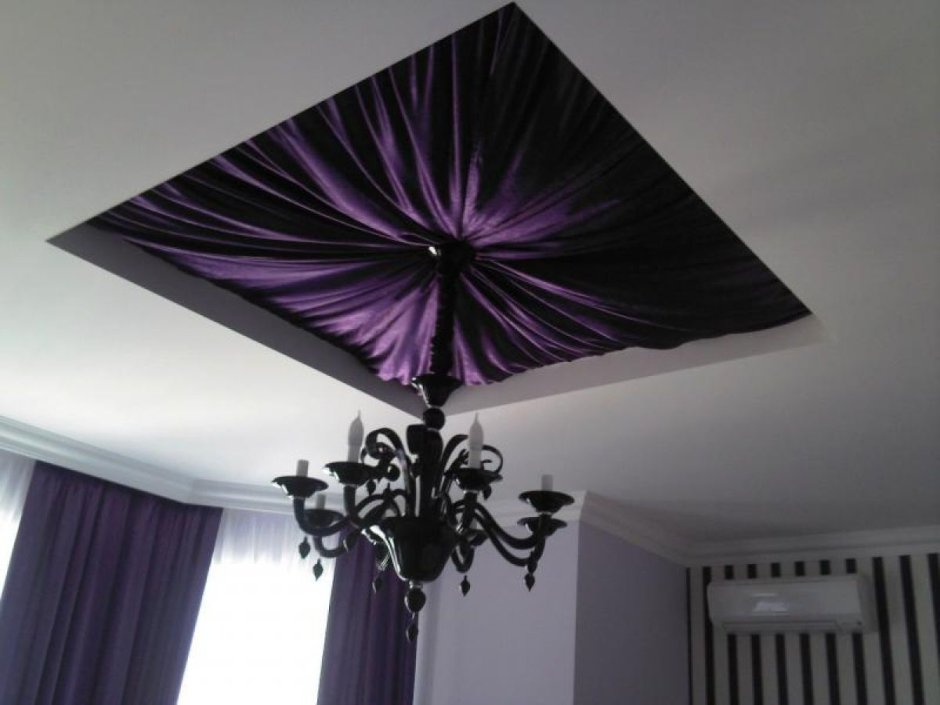 Натяжной потолок из ткани