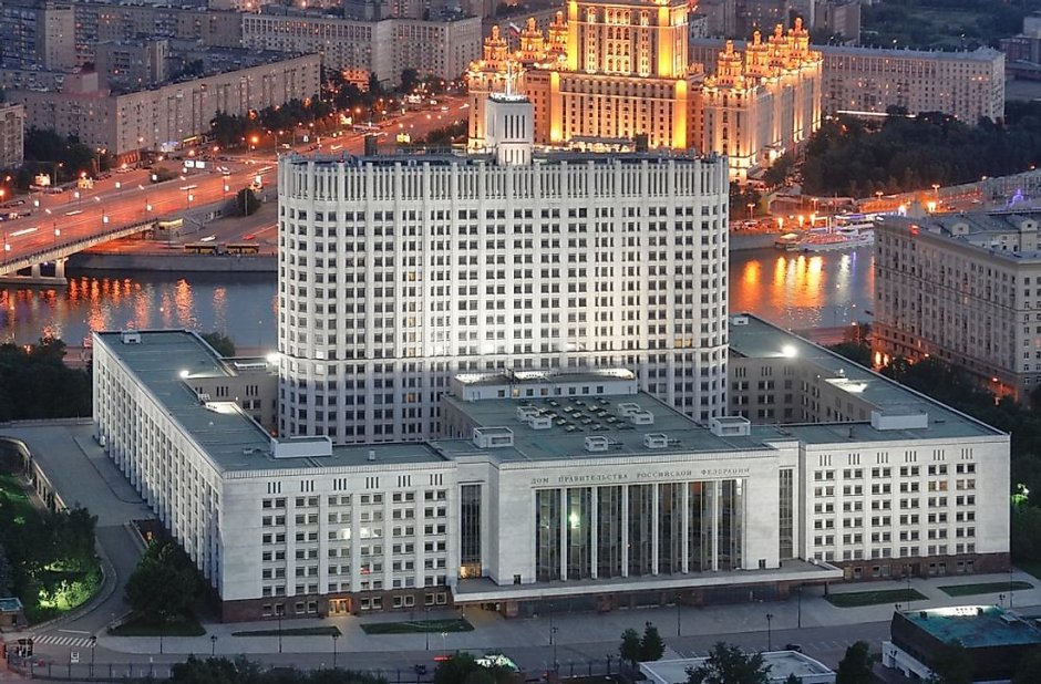 Белый дом здание правительства РФ В Москве