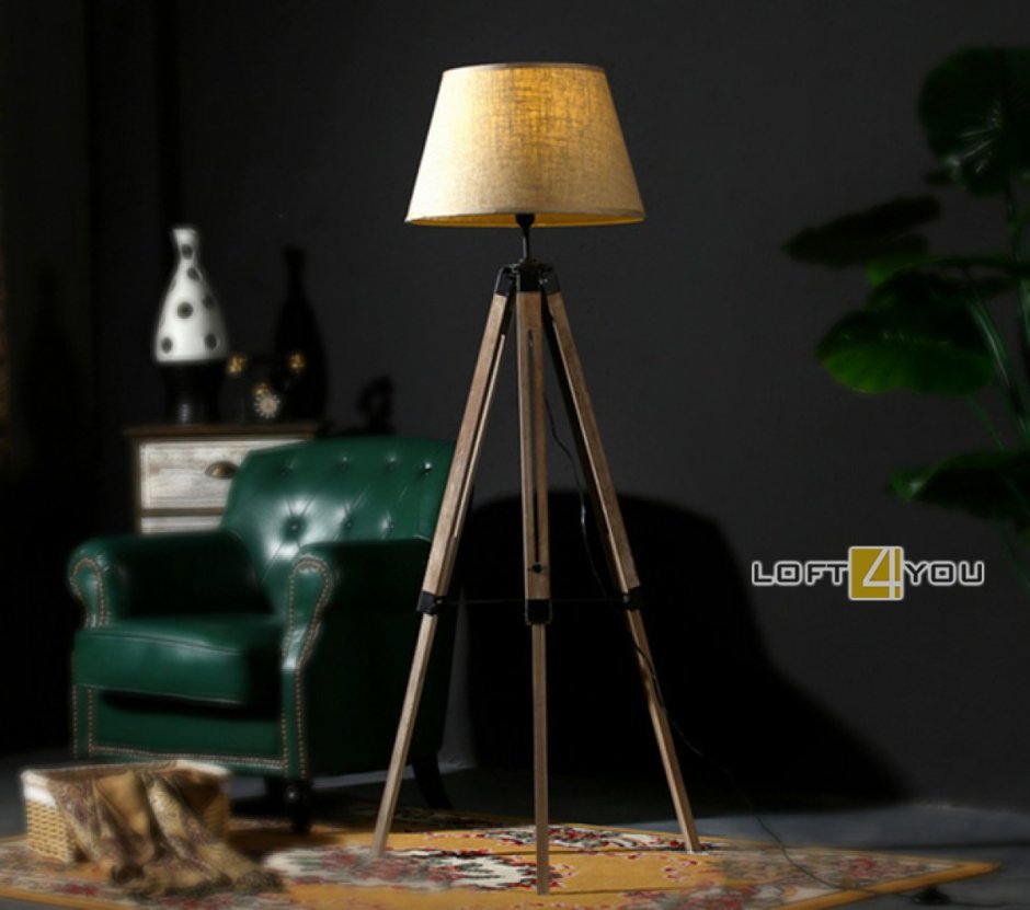 Торшер лофт Винтаж штатив