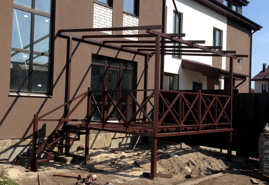 Каркас террасы из металла