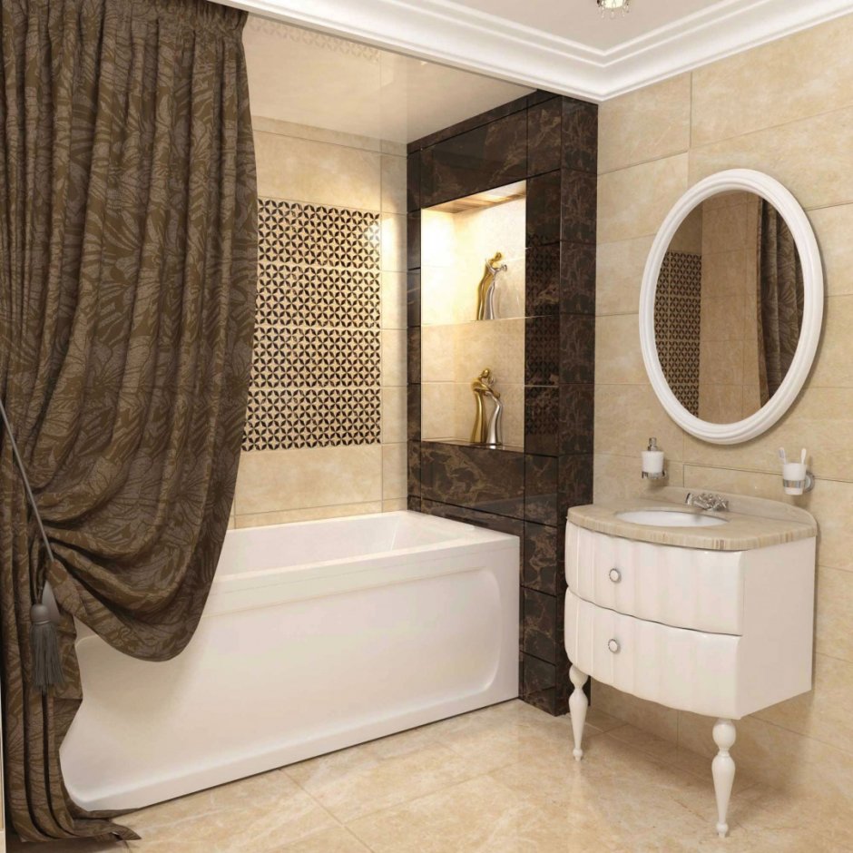 Штора для ванной Aima Design у37612 200x240, двойная, коричневая