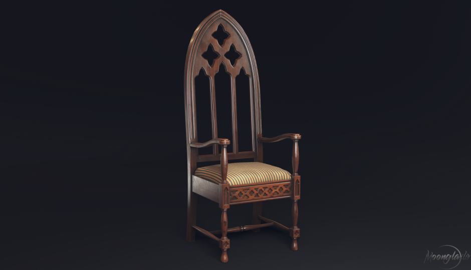 Gothic Chair 3d model