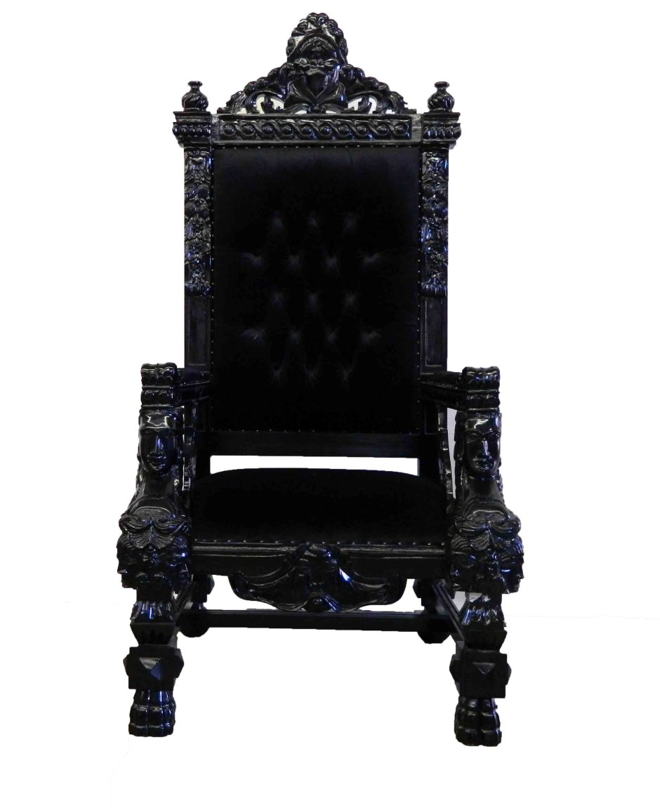 Кресло трон черное