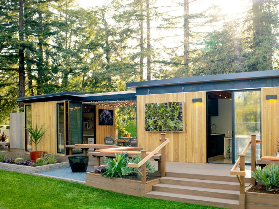 Tiny House с односкатной крышей