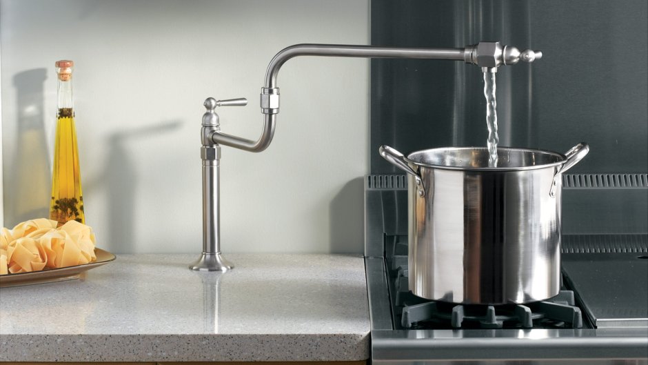 Pot Filler кран над плитой