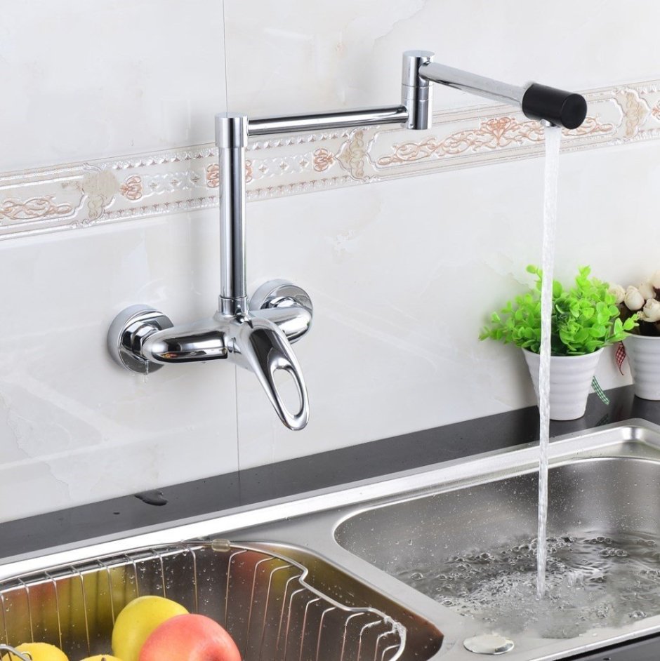 Wall-Mounted Kitchen Faucet