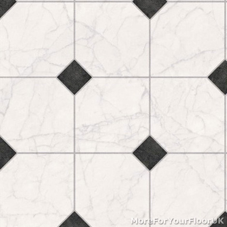 Кер. Мозаика Octagon big White/Black Matt (gtpl61466/cla006) 300х300х6