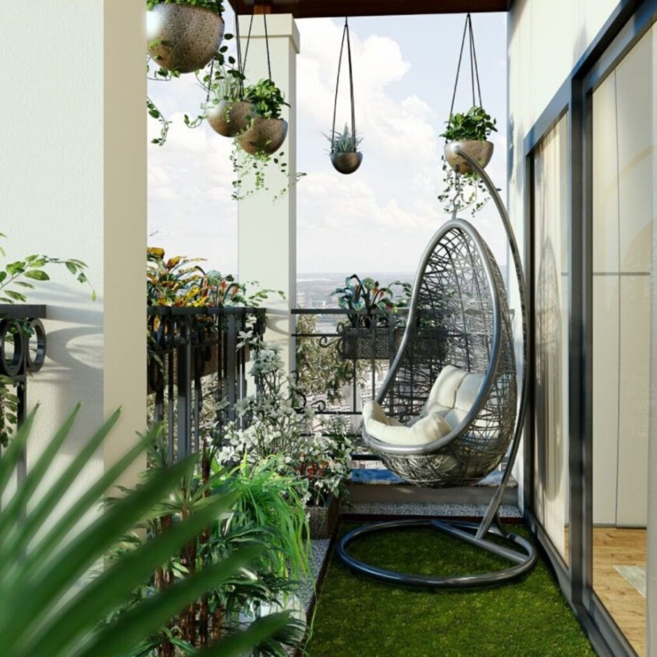 Зеленый Оазис на балконе