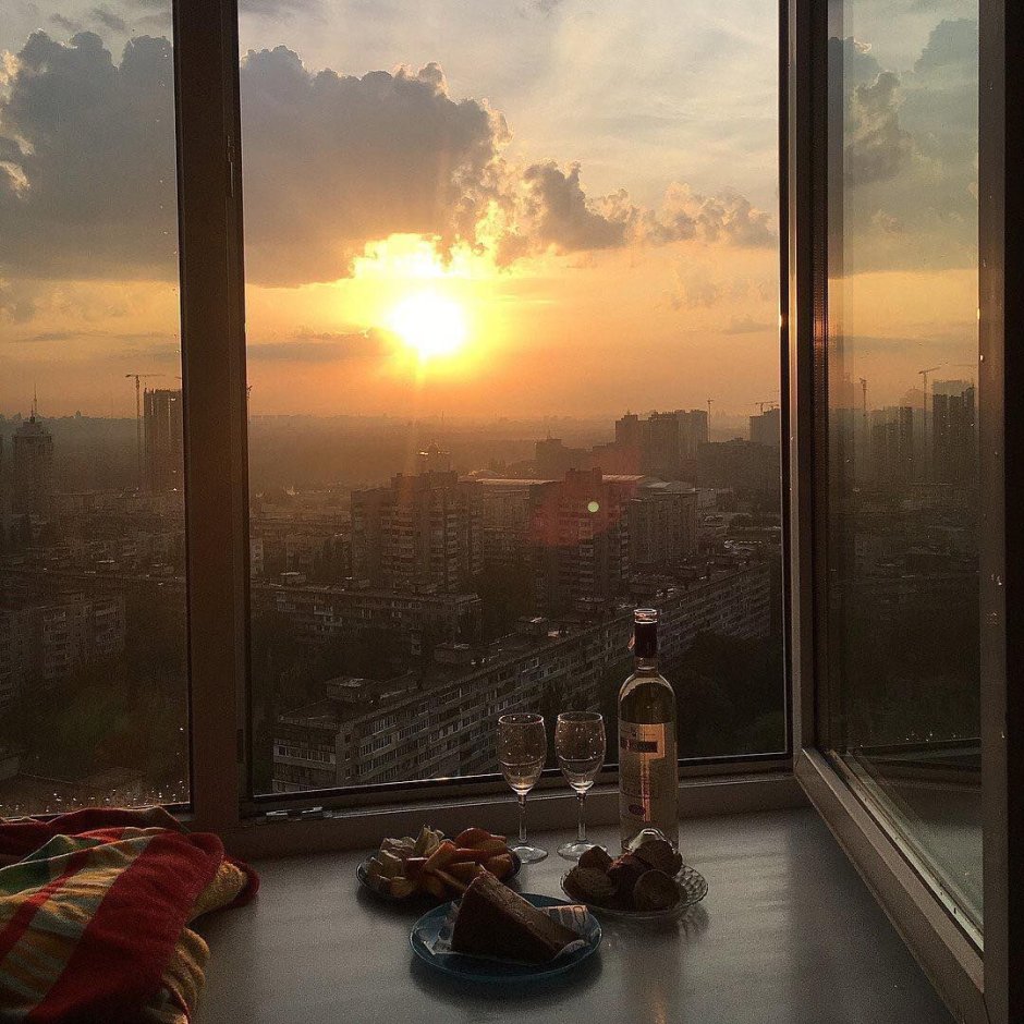 Рассвет с балкона
