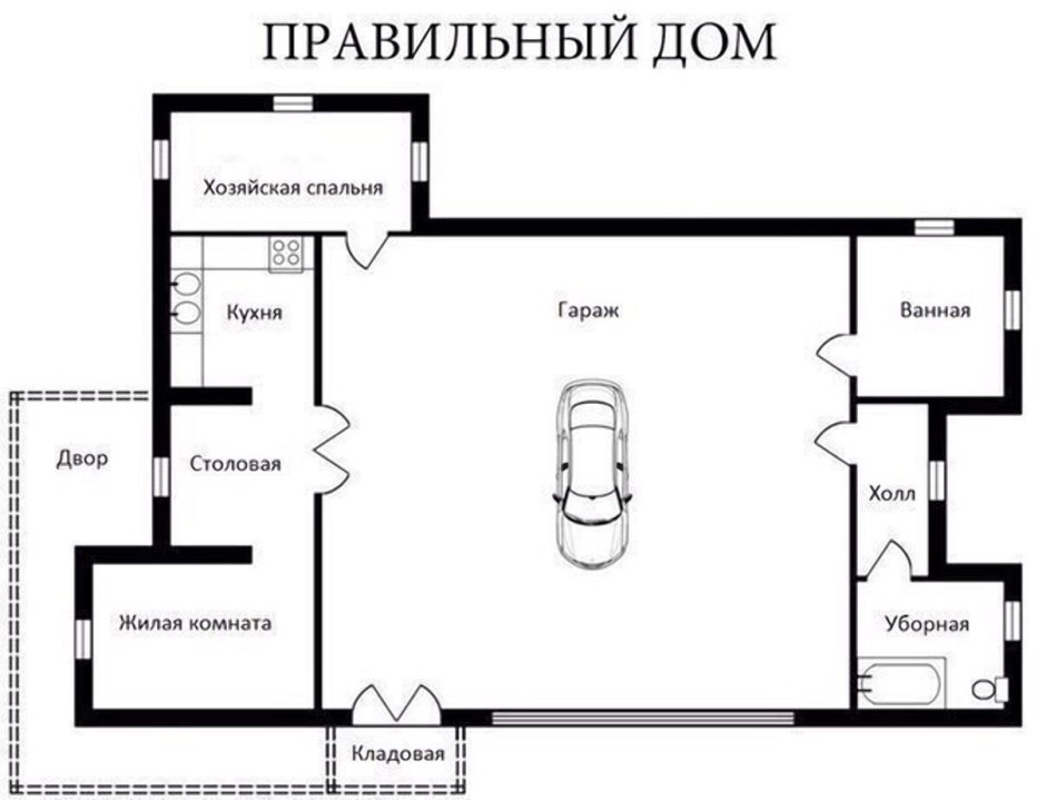 Проект гараж квартира