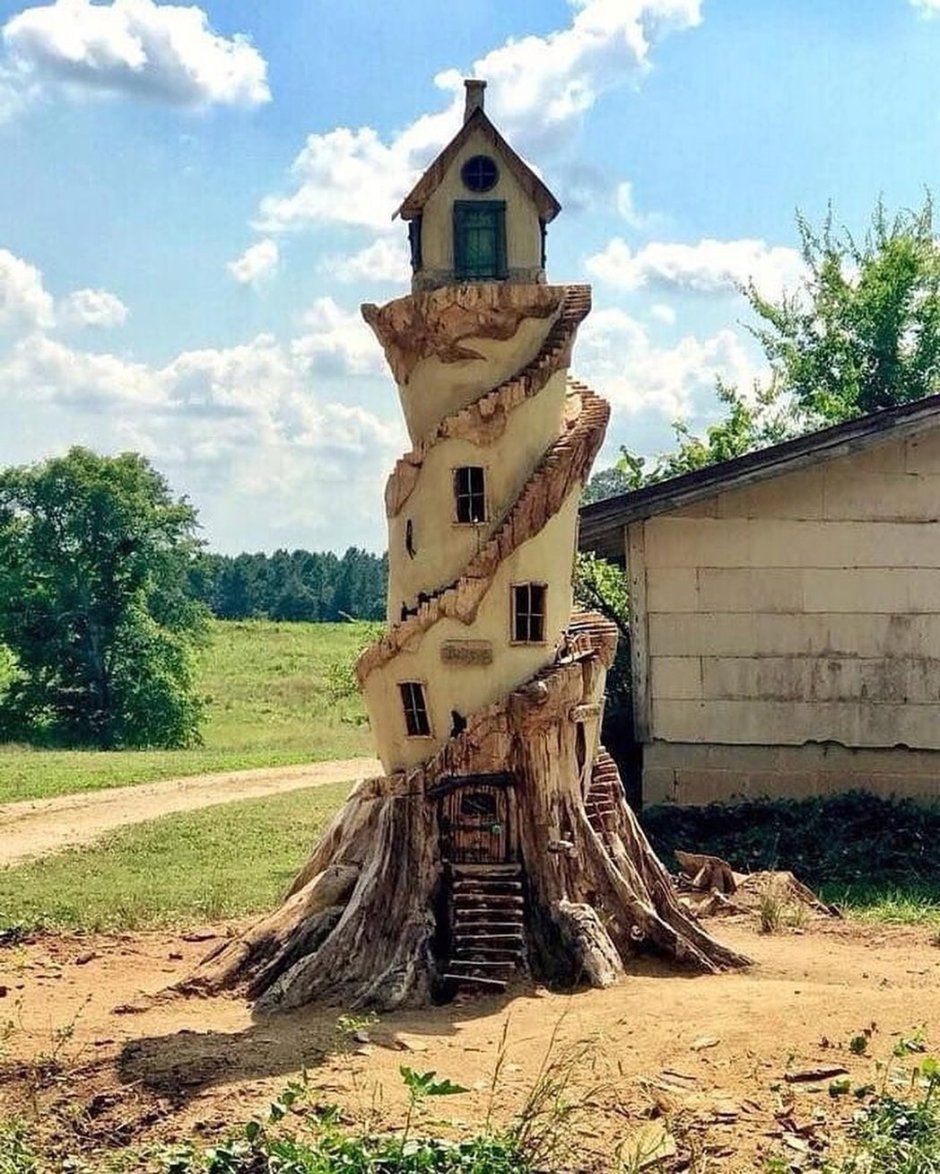 Домики башни из дерева