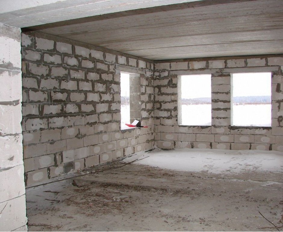 Дом из газобетона без отделки