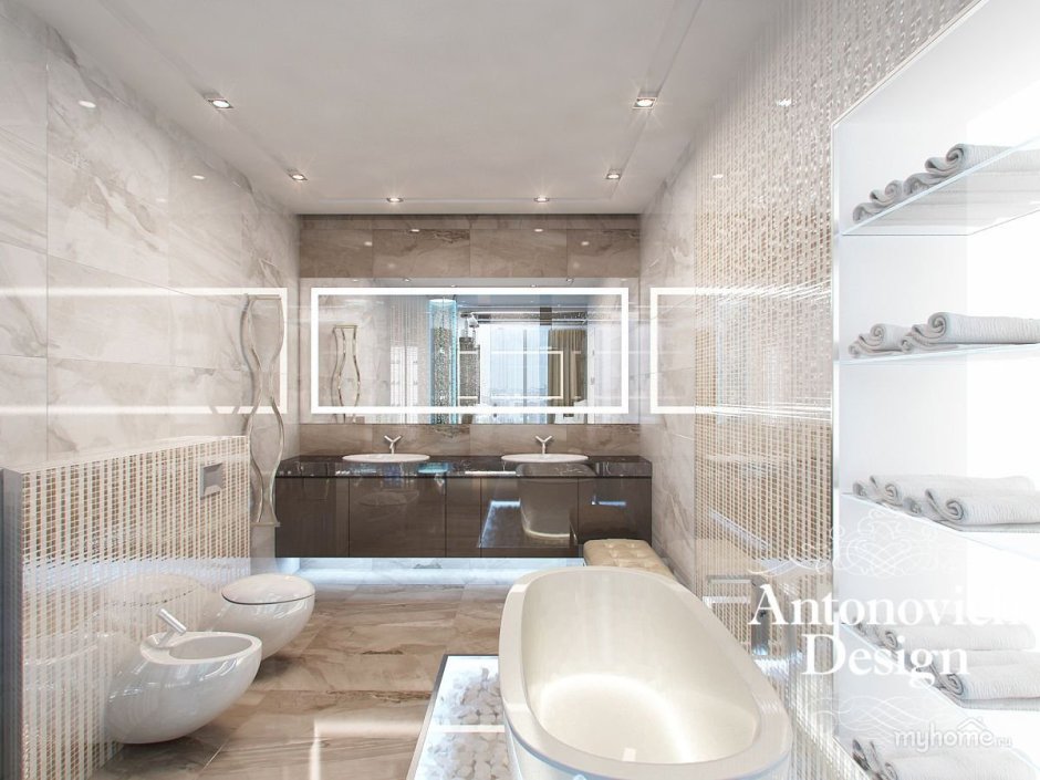 Интерьеров Antonovich Design ванна современный стиль