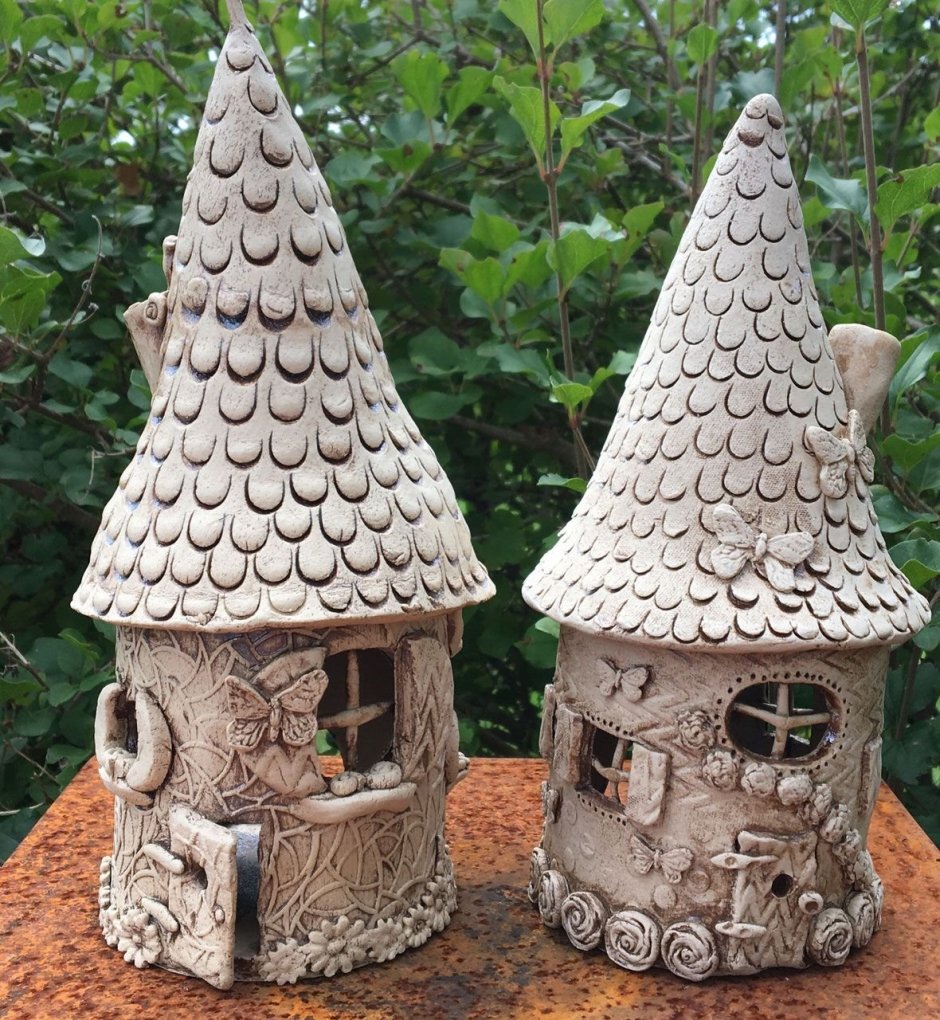 Домики гномов из глины