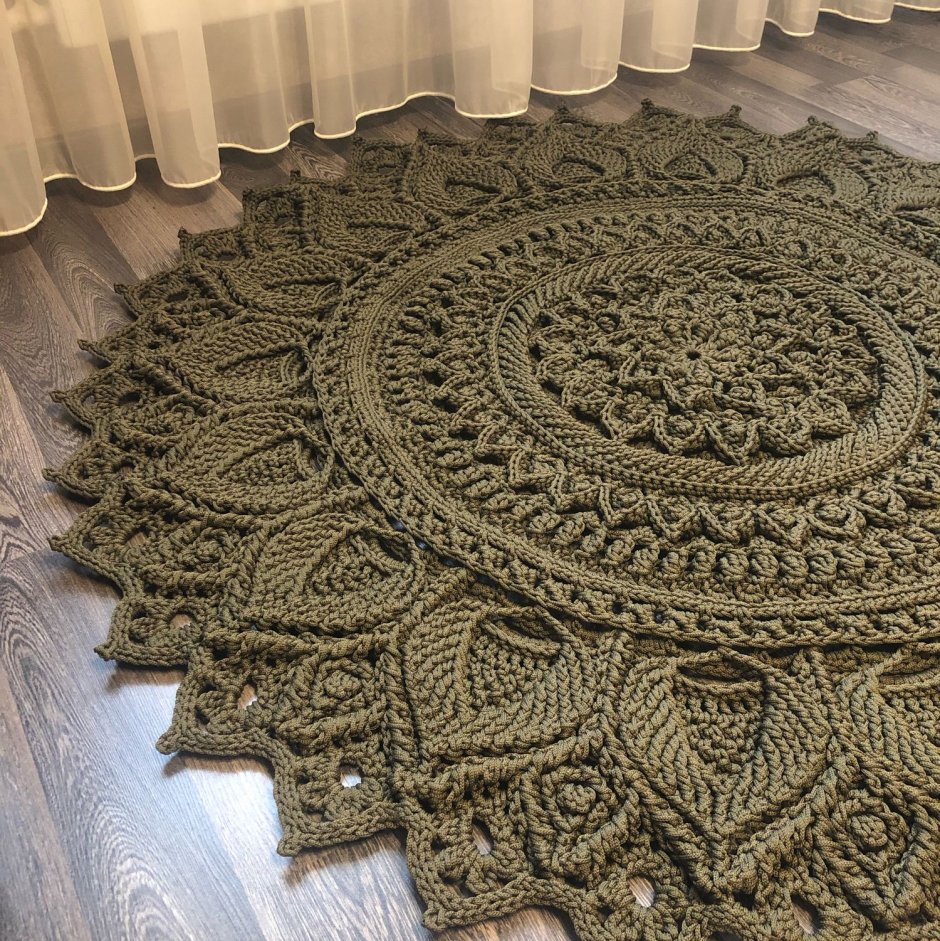 Вязаные ковры из полиэфирного шнура