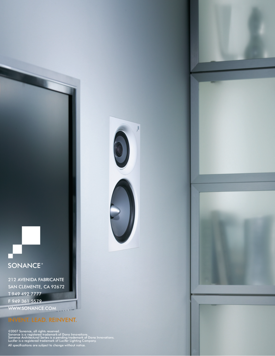 Акустическая система Sonance Architectural Series x6