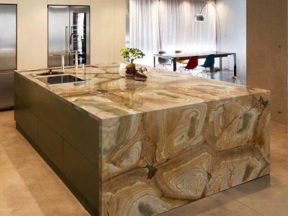 Кухонная столешница TOPDESIGN ДСП мрамор греческий