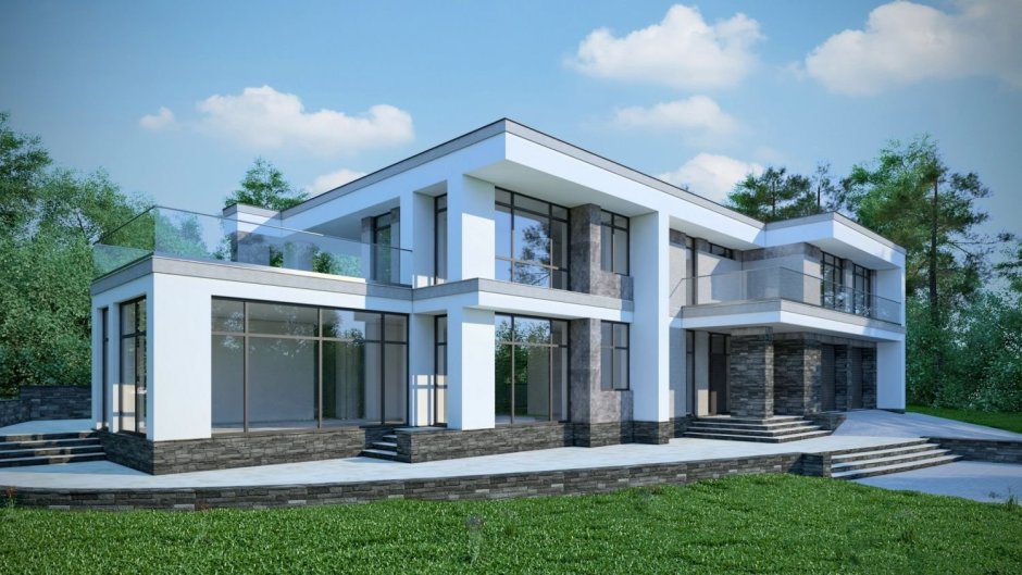 Современный дом из газоблоков