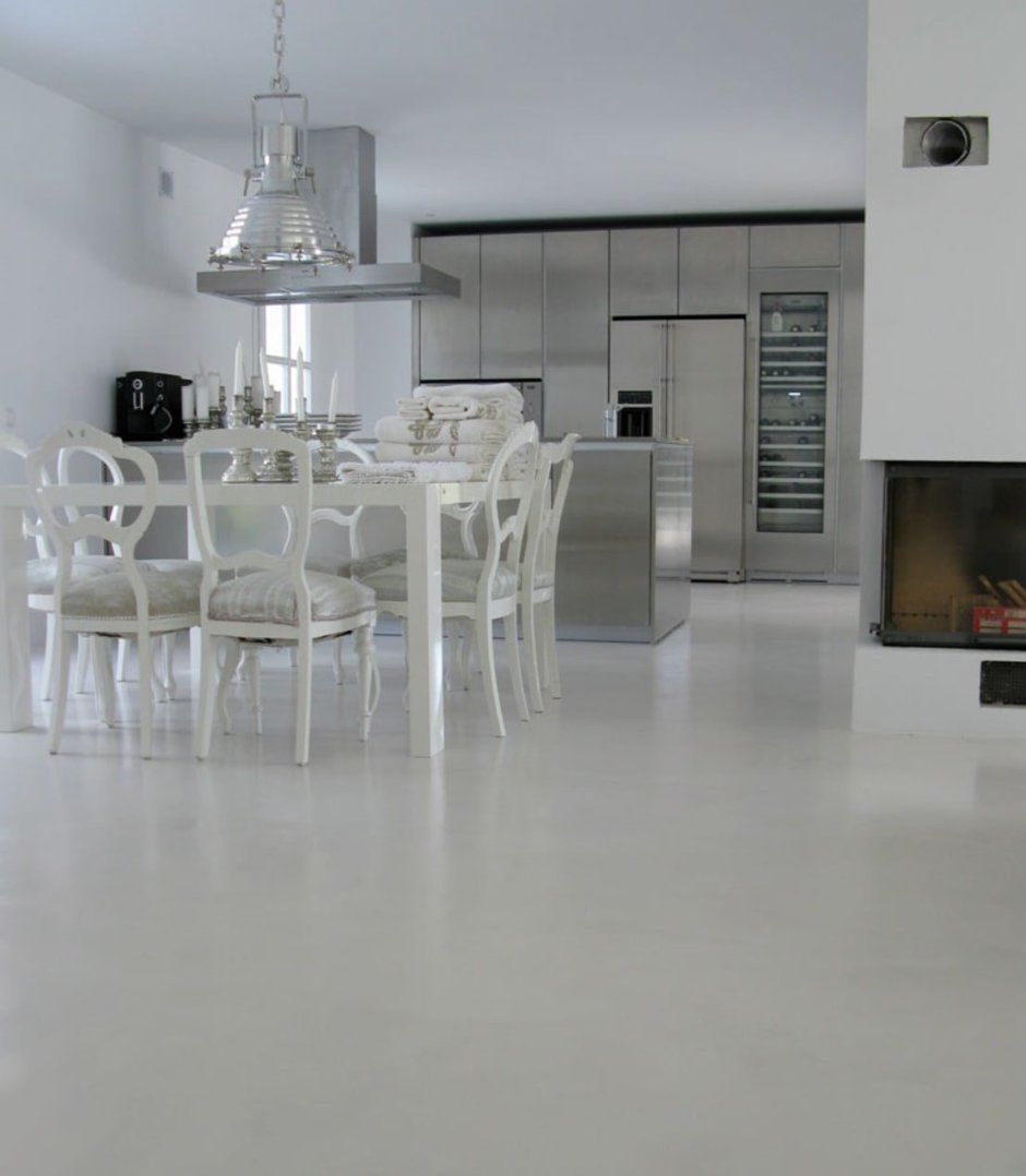 Mystery White Polished в интерьере