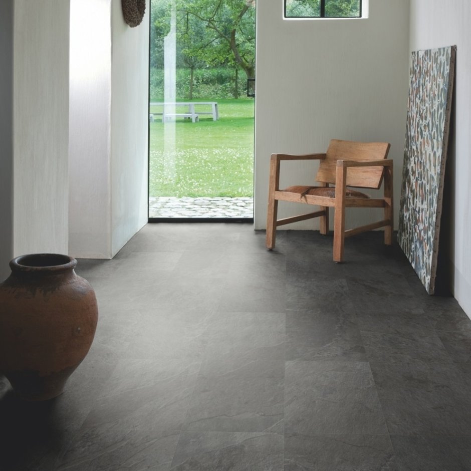Плитка ПВХ quick-Step Ambient click сланец черный amcl40035