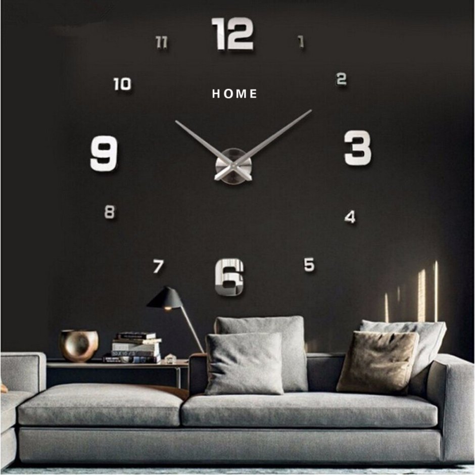 3d часы DIY Clock 12s022-g серебро