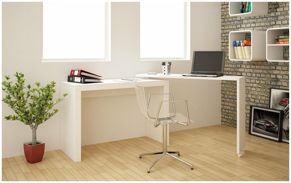 Стол компьютерный Homeoffice (белый, 1200х550х964 мм)