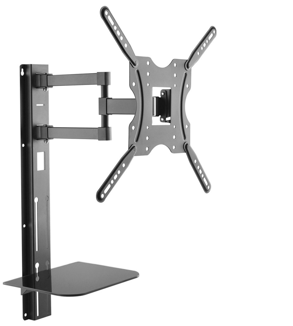Кронштейн VESA 75x75 c полочкой для ресивера