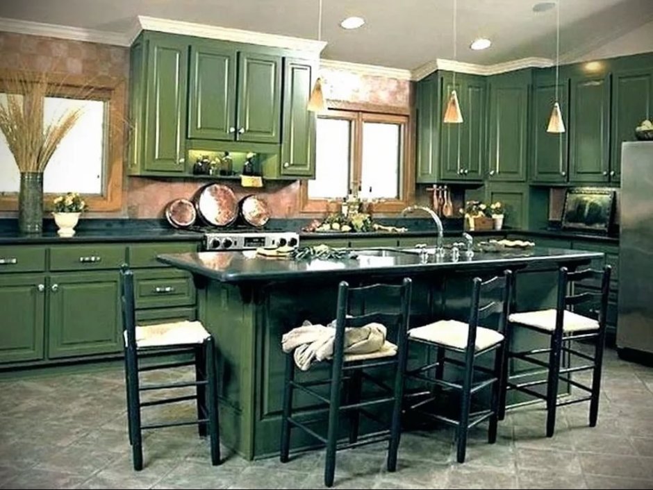 Fenix Forest Green кухня