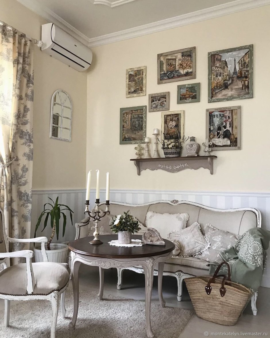 Картины в стиле Прованс в интерьере гостиной