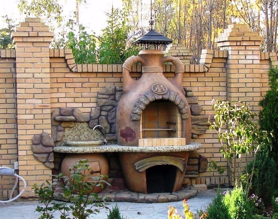 Красивые мангалы из кирпича
