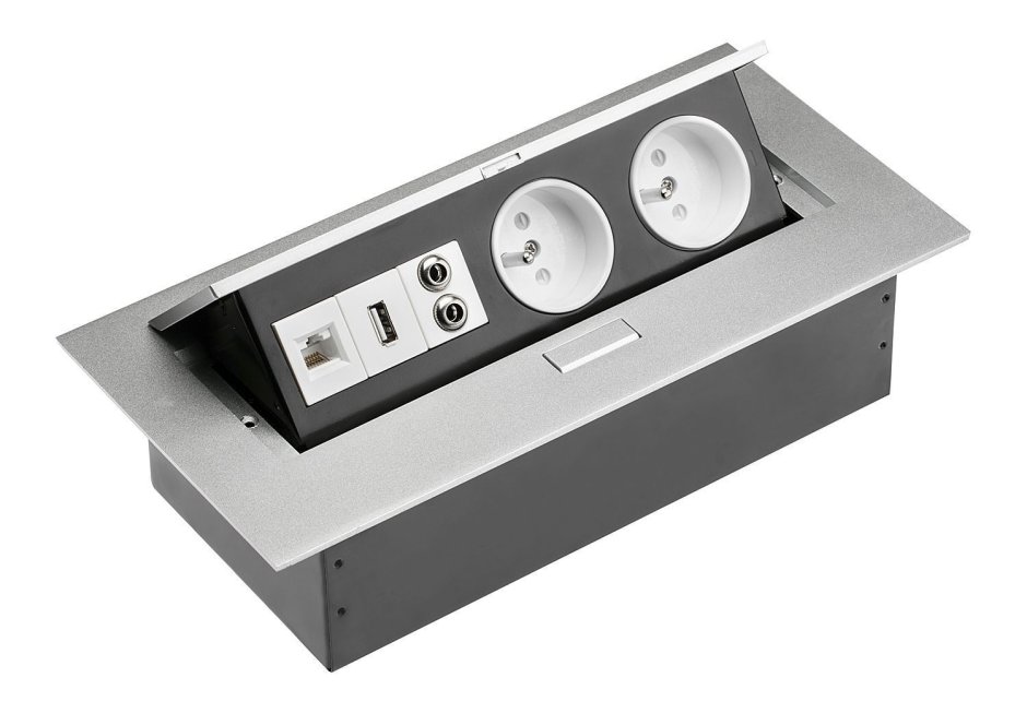 Встраиваемая розетка GTV AE-pb03gs-53