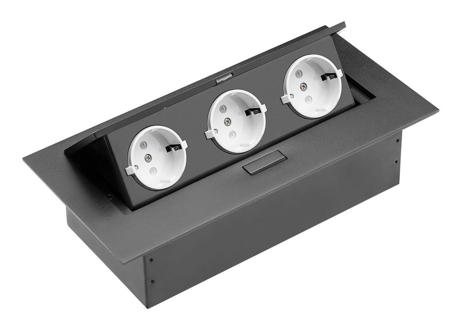 Встраиваемая розетка GTV AE-pbu02gs-20