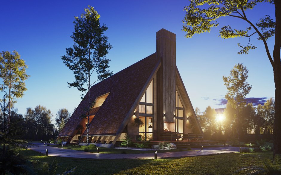 А фрейм дом 150м2