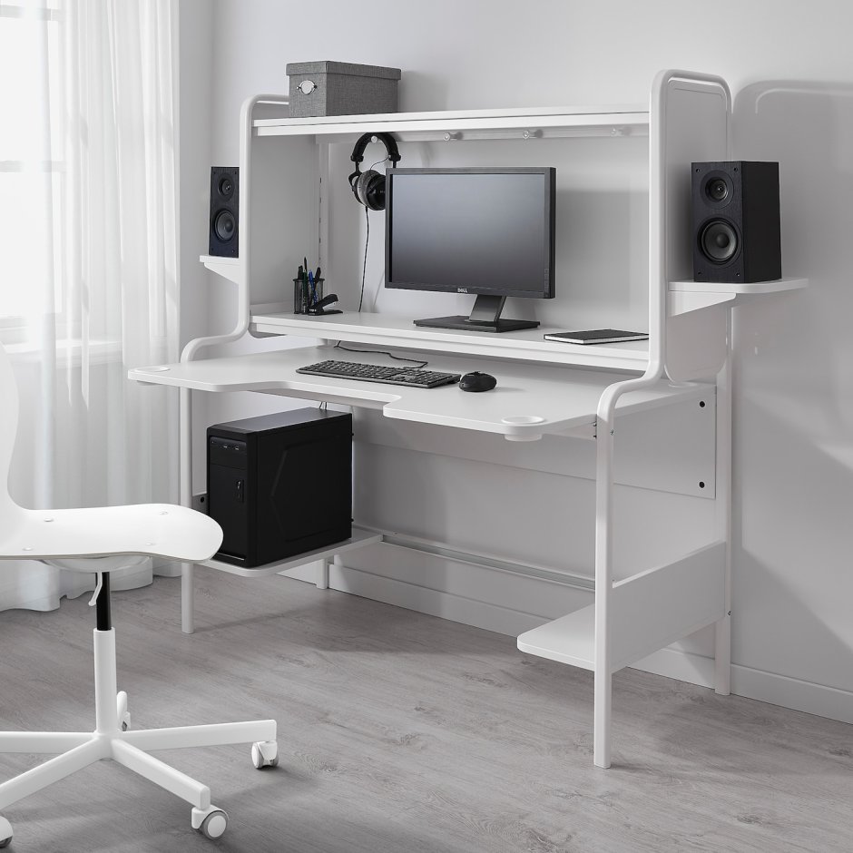 Компьютерный стол ikea fredde белый